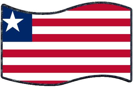 Rectángulo Liberia África Banderas 