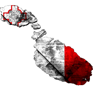 Mapa Malta Europa Banderas 
