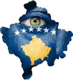 Map Kosovo Europe Flags 