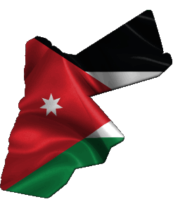 Map Jordan Asia Flags 