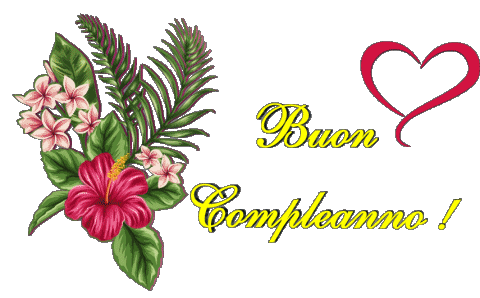 007 Transparent Background Floreale Buon Compleanno Italian Messages 