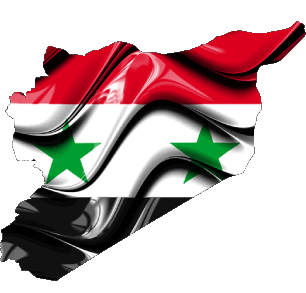 Map Syria Asia Flags 
