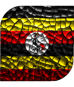 Quadrato Uganda Africa Bandiere 