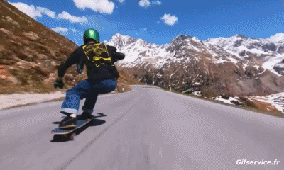 Road Down Hill Fun Win Skateboard Deportes Humor - Fun 