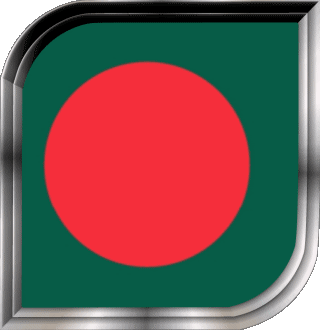 Square Bangladesh Asia Flags 