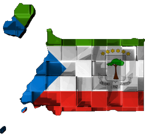 Map Equatorial Guinea Africa Flags 