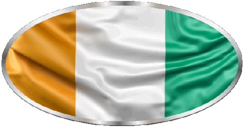 Ovale 01 Côte d Ivoire Afrique Drapeaux 