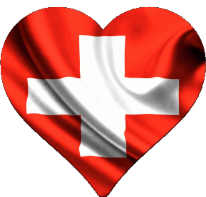 Coeur Suisse Europe Drapeaux 