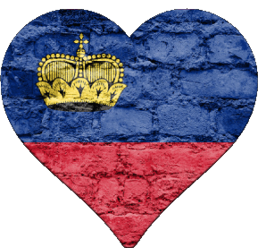 Cuore Liechtenstein Europa Bandiere 