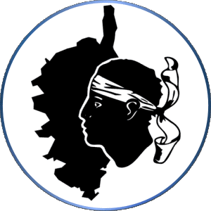 Runde Korsika Regionen Frankreich Fahnen 