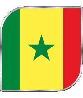 Quadrato Senegal Africa Bandiere 