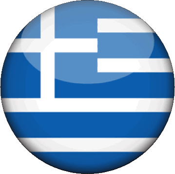 Round Greece Europe Flags 