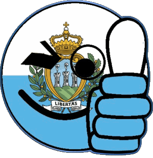 Smiley - OK San Marino Europa Fahnen 