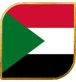 Square Sudan Africa Flags 