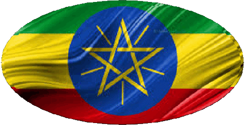 Ovale 01 Ethiopie Afrique Drapeaux 
