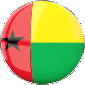 Tondo Guinea Bissau Africa Bandiere 