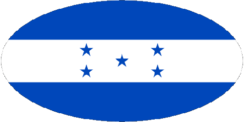 Oval Honduras América Banderas 