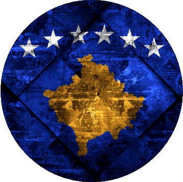Rond Kosovo Europe Drapeaux 