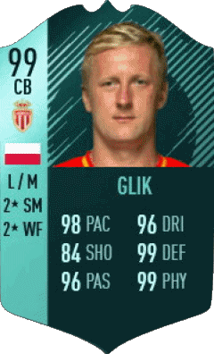 Kamil Glik Polonia F I F A - Jugadores  cartas Vídeo Juegos Multimedia 