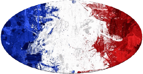 Oval National Frankreich Fahnen 