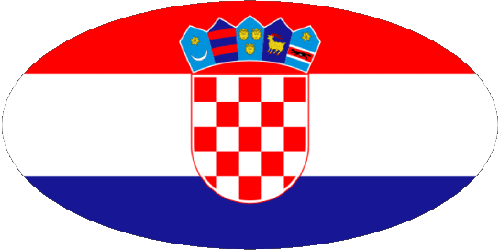 Ovale Croazia Europa Bandiere 