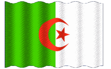Waving Algeria Africa Flags 
