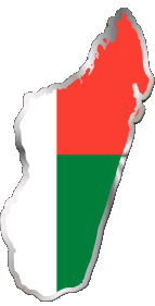 Mapa Madagascar África Banderas 