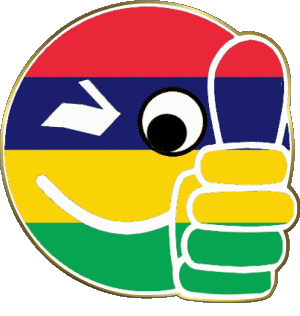 Smiley - OK Maurice Afrique Drapeaux 