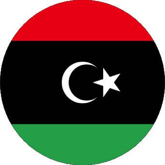 Runde Libyen Afrika Fahnen 