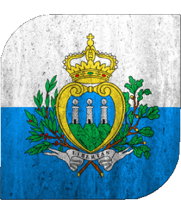 Square San Marino Europe Flags 