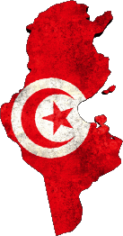 Carte Tunisie Afrique Drapeaux 