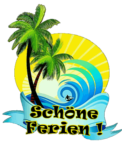25 Sfondo trasparente Schöne Ferien Tedesco Messagi 