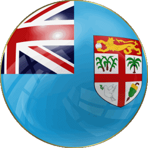 Rond Fidji Océanie Drapeaux 