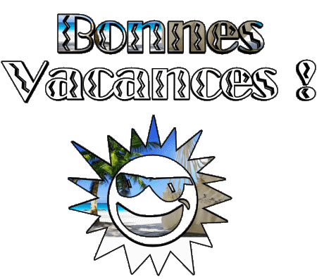 04 Fond Transparent Bonnes Vacances Français Messages 