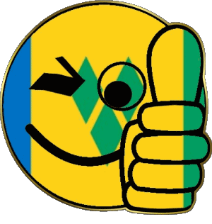Smiley - OK Saint Vincent et les Grenadines Amériques Drapeaux 