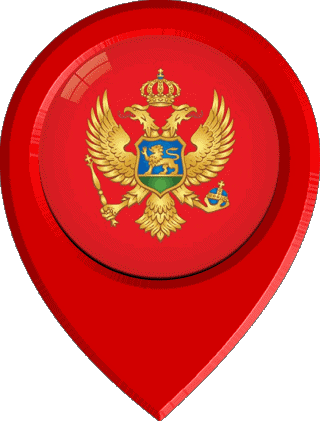 Location Pin Montenegro Europe Flags 
