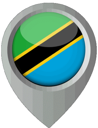 Standort-Pin Tansania Afrika Fahnen 