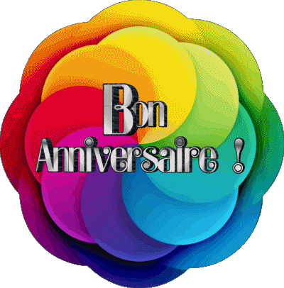 006 Transparent Background Abstrait - Géométrique Bon Anniversaire French Messages 
