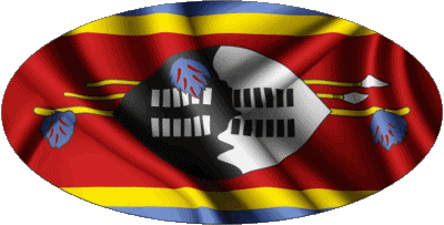 Oval Eswatini Africa Flags 