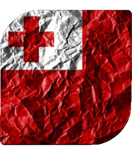 Quadrato Tonga Oceania Bandiere 