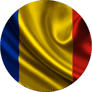 Round Chad Africa Flags 