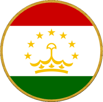 Runde Tadschikistan Asien Fahnen 