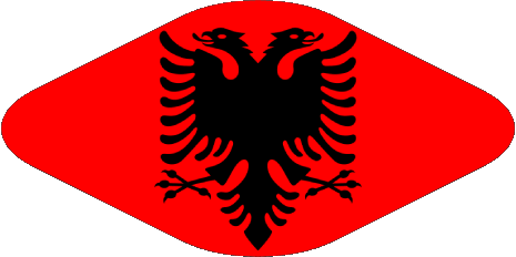Diverso Albania Europa Banderas 