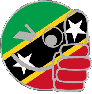 Smiley - OK Saint Kitts and Nevis America Flags 