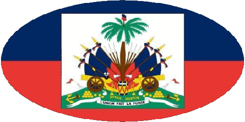 Oval Haiti Amerika Fahnen 