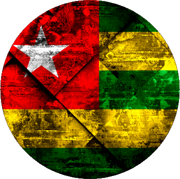Rond Togo Africa Flags 