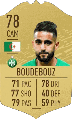 Ryad Boudebouz Algeria F I F A - Card Players Video Games Multi Media 