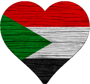 Cuore Sudan Africa Bandiere 