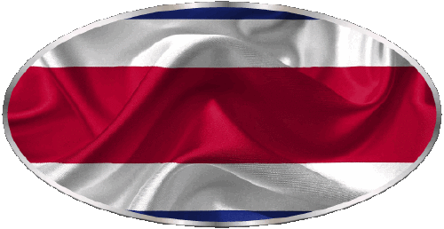 Ovale 01 Costa Rica America Bandiere 