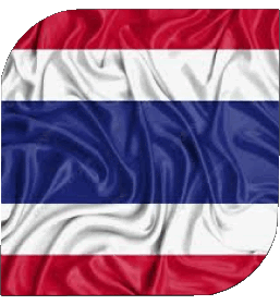 Quadrato Thailandia Asia Bandiere 